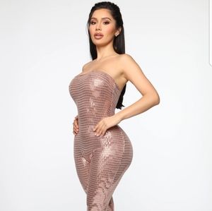 NWT Fashion Nova Sequin Jumpsuit